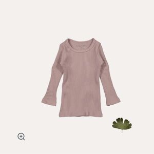 Stylish mauve  Ribbed Long Sleeve Kids Tee by lovely Littles